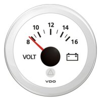 VDO VL Voltmeter 8-16V, weiß