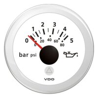 VDO VL Motoröldruck Anzeige, 5 bar, weiß