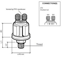 VDO Öldruck Sensor 5bar/80psi, 2p, 1/4-18 NPTF