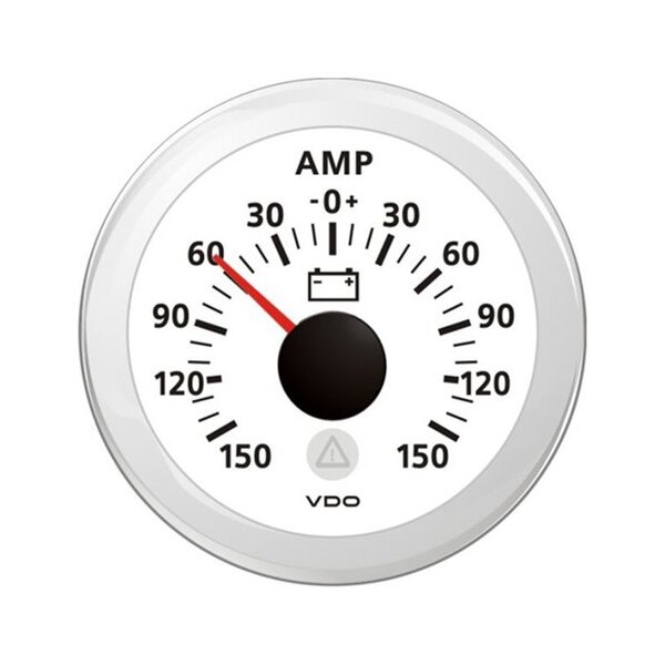 VDO VL Amperemeter -150/+150A, weiß