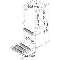 Plastimo Plattform-Leiter Graue Stufen