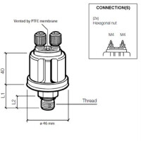 VDO Öldruck Sensor 25bar/350psi, 2p,1/8 – 27 NPTF