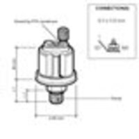 VDO Öldruck Sensor 25bar/350psi, 1p, 1/8-27 NPTF