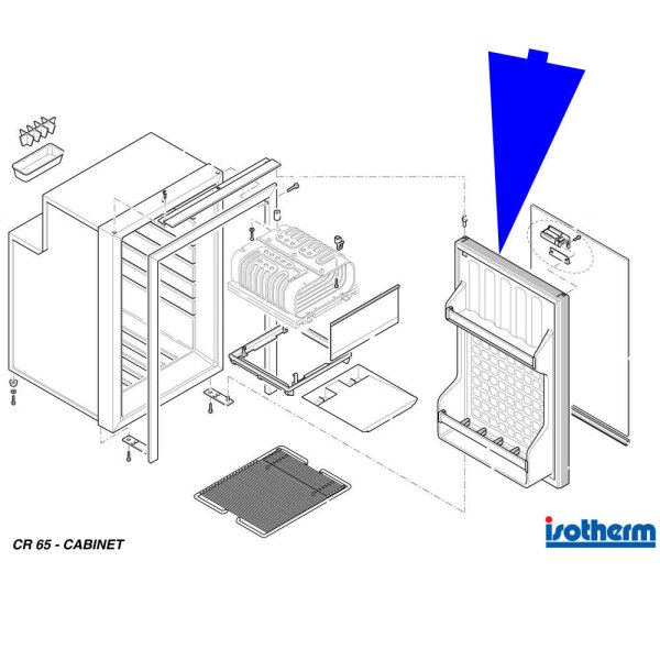 Isotherm Kühlschranktür für CR65 F072