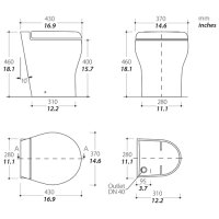 Tecma Elegance 2G Cut Toilette 24 V Standard weiss
