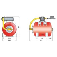 Vetus Wasserdrucksystem 24V/19l  HF2419
