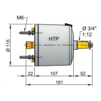 Vetus Hydraulik-Pumpe HTP30, 10 mm, weiß,