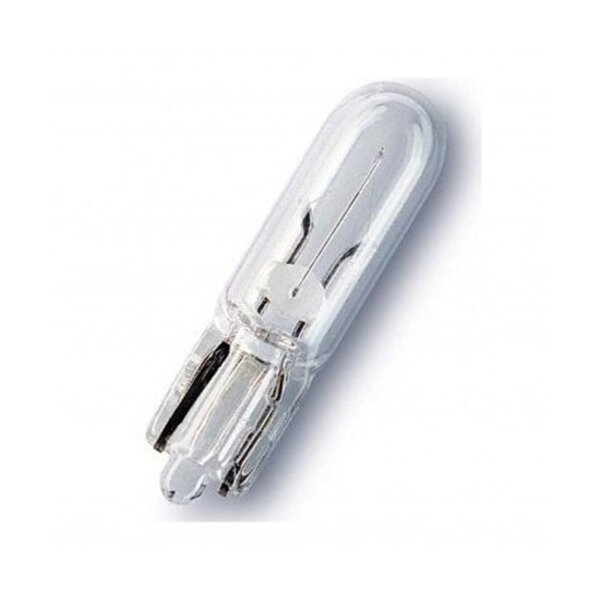 VDO Glassockel Lampe  T5 - W2x4.6d - 24V-1.2W Weiß