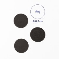 Silwy Metall-Nano-Gel-Pads 6,5cm, schwarz, 4er Set