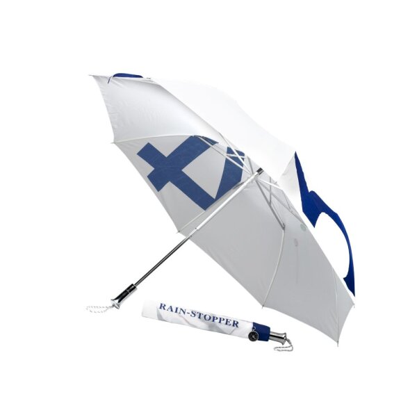 Taschenschirm 2 Personen Folding Umbrella Weiß/Royalblau