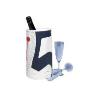 Weinkühler Wine Cooler Weiß/Marineblau