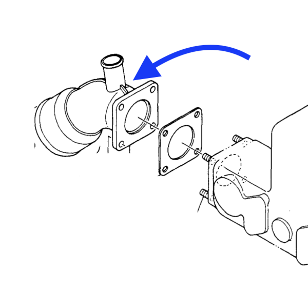 Yanmar Elbow Water Mixing 4JHE