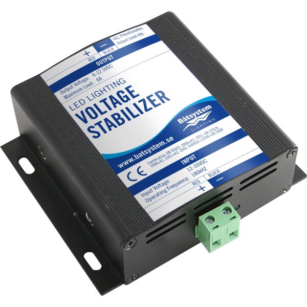 Batsystem Spannungsstabilisator für LED Leuchten Eingang 12-30V Ausgang 6-125V max 6A IM21 schwarz