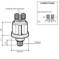 VDO Öldruck Sensor 5bar/80psi, 1p, M14 x 1,5