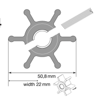 Johnson Impeller für F4 Pumpe, MC97/EPDM